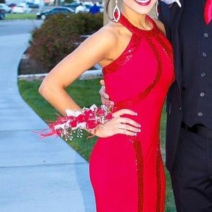 Faviana Red Gorgeous Prom Dress Size:0-1